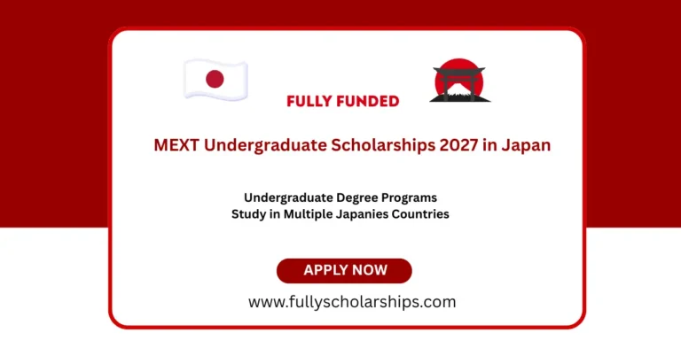 MEXT Undergraduate Scholarships 2027 in Japan