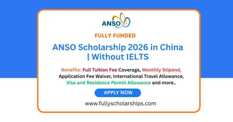 ANSO Scholarship 2026 in China