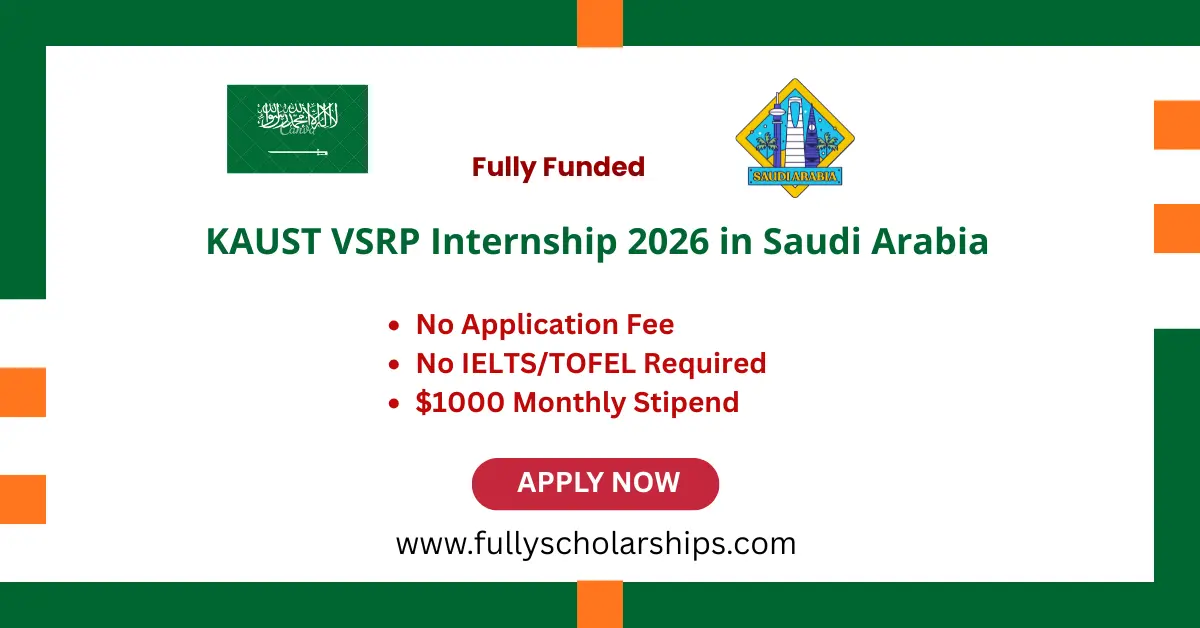 KAUST VSRP Internship 2026 in Saudi Arabia