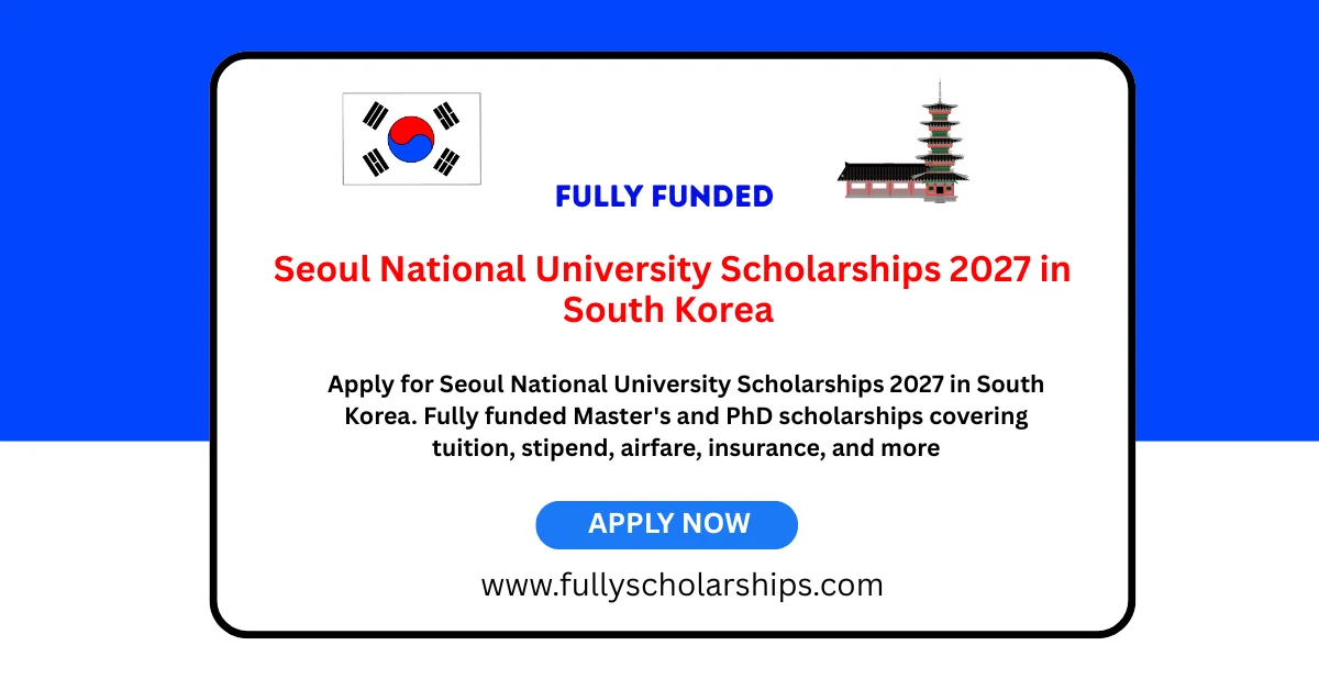 Seoul National University Scholarships 2027 in South Korea