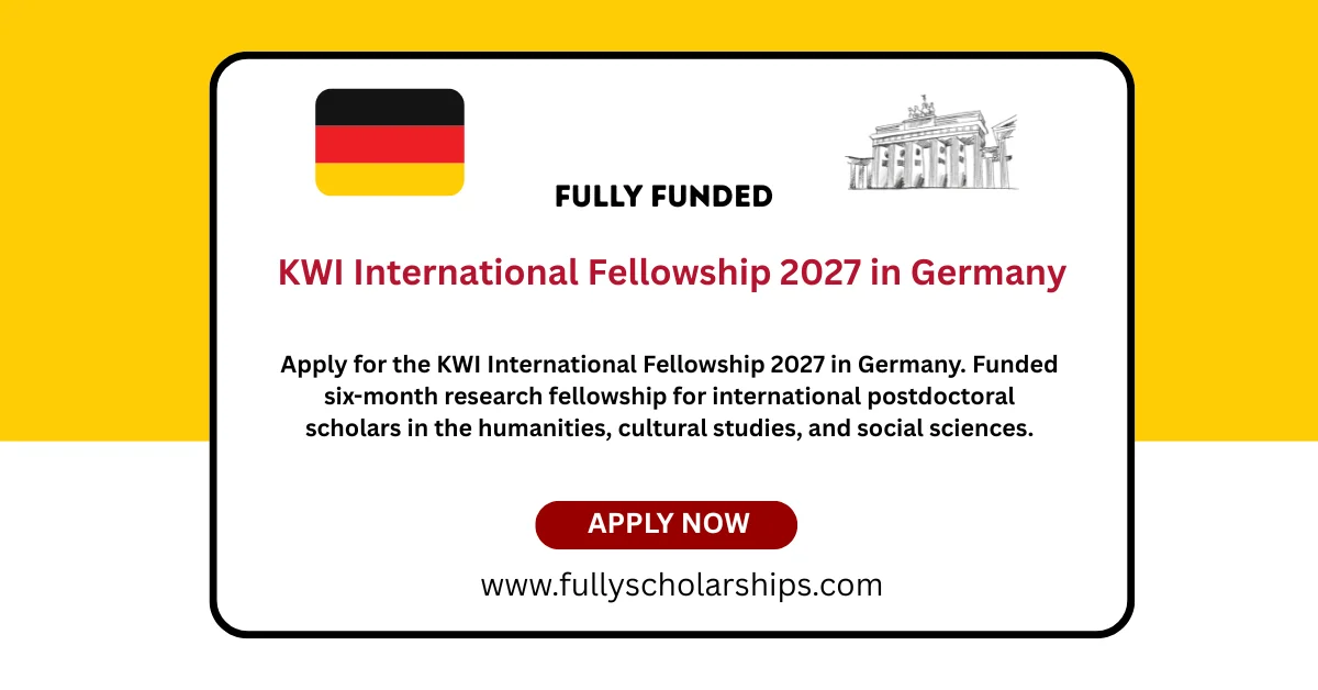 KWI International Fellowship 2027 in Germany